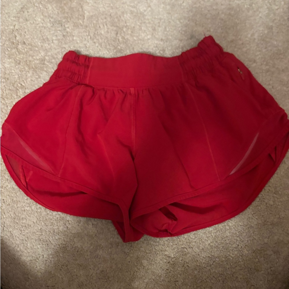 Lululemon Athletica Red Women's Athletic Shorts